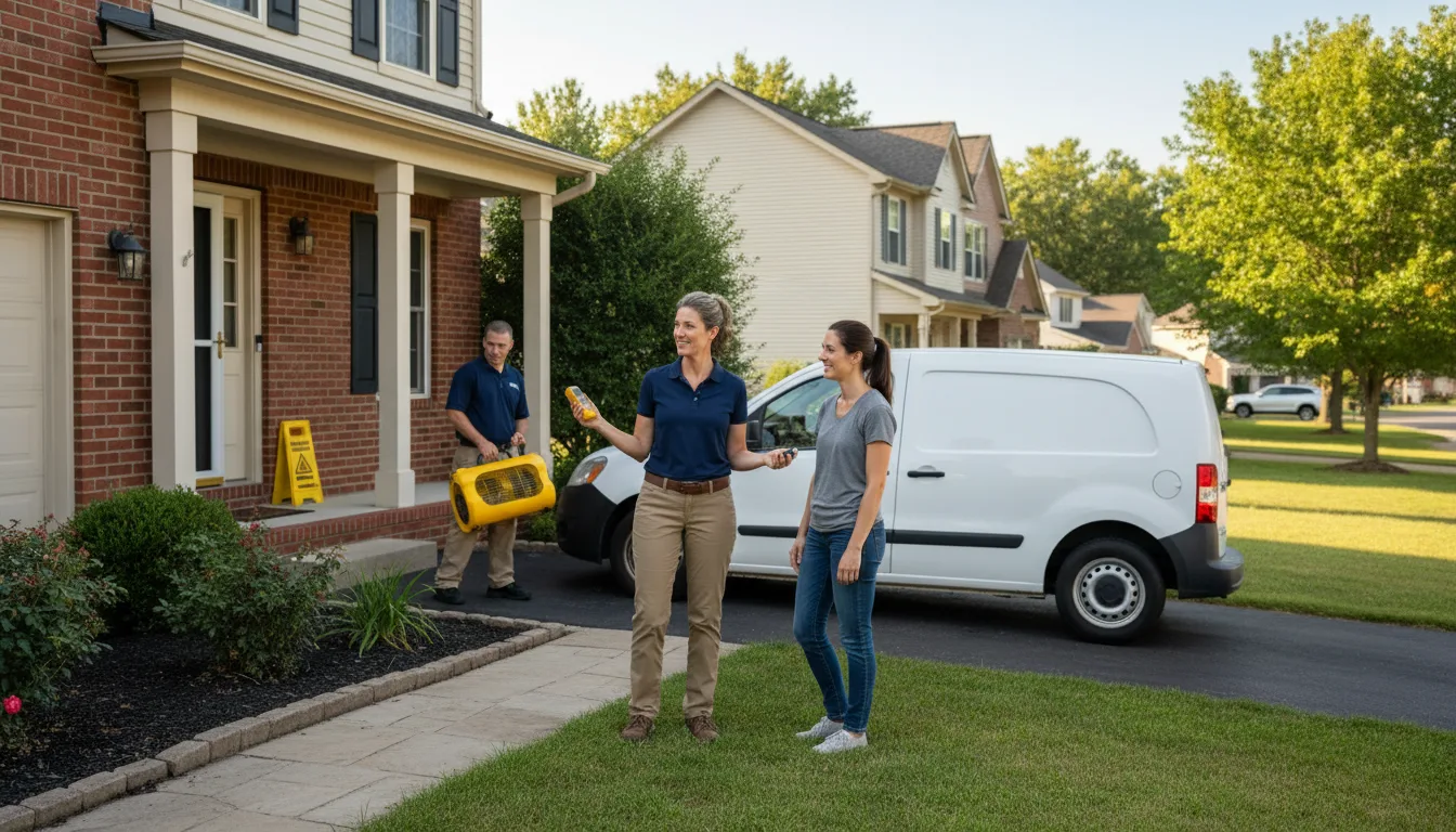 Residential water damage restoration in Gilbert, PA